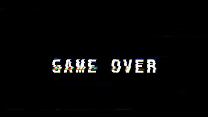 game over text glitch - Powered by Adobe