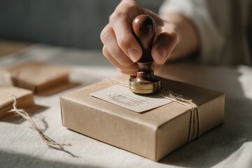 Enhance your mailing and craft projects with a custom hand stamp, perfect for marking packages for business or personal use. Add a creative, unique touch to your designs that makes your mail stand