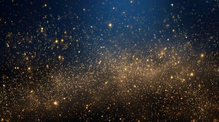 golden glitter and sparkling stars texture background