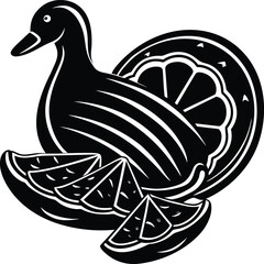 Abstract fluid art swirls of deep blue purple and gold colors blend seamlessly isolated on transparent background