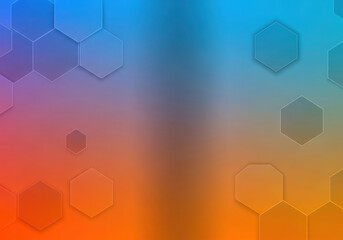 Abstract hexagonal pattern overlay on gradient background