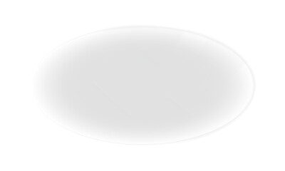 Realistic transparent shiny glossy clear glass plate panel oval round circle leans shape light glare reflective surface effect overlay pane on PNG isolated background smooth