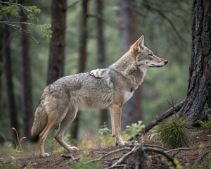 wolf in the forest