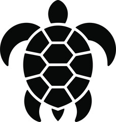 Obraz premium Sea Turtle Vector Graphic Illustration Silhouette Black Animal
