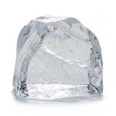 A large block of ice isolated on white