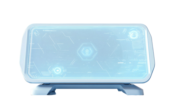 Innovative smart whiteboard designed for futuristic learning and collaborative digital workspaces isolated on transparent background PNG