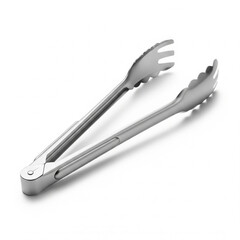 Obraz premium A pair of metal tongs isolated on white