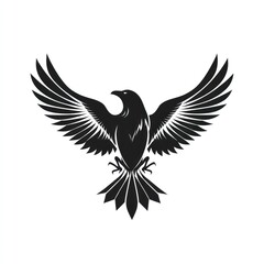 Obraz premium Raven in flight silhouette