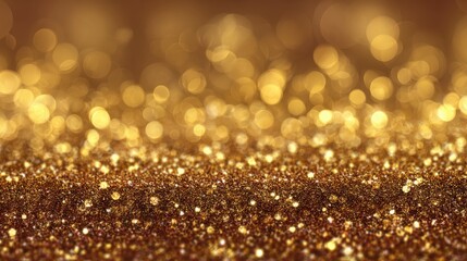 golden glitter texture background with bokeh lights for festive celebrations and decorative designs