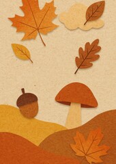Autumn paper cutout design.