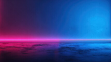 Obraz premium neon wall empty blank background with blue pink gradient night vibrant color bright light retrowave synthwave glowing night life city style abstract futuristic party club disco design copy space no l