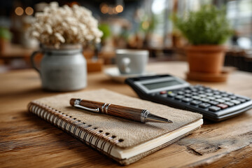 Notes i długopis – detal do pracy i nauki w domu