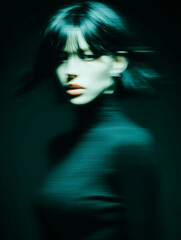 portrait of a Woman in a motion blur