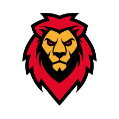 graffiti style lion mascot logo icon with bold color vector art