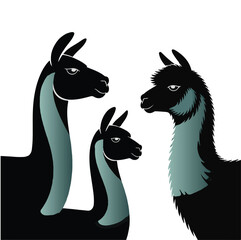 Cute Llama Alpaca Mascot Logo