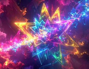 Abstract vibrant starburst design