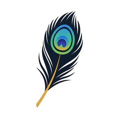 Obraz premium Vibrant Peacock Feather A Symbol of Beauty and Grace