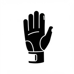 Obraz premium Fencing glove in black silhouette on a white background 
