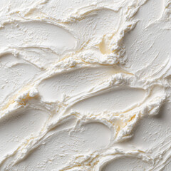 Vanilla ice cream white texture. Summer minimal background. Flat lay