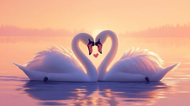 bird, swan, illustration, animal, vector,