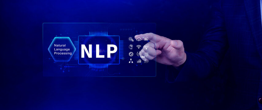 NLP concept, natural language processing, neural network, nlp coaching, neuro linguistic programming, AI Artificial intelligence, data science - Powered by Adobe