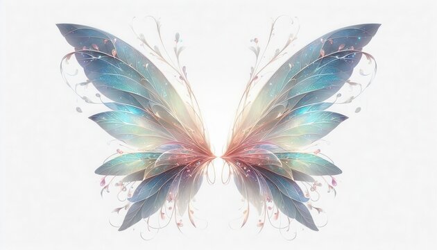 Delicate butterfly art digital creation abstract nature scene soft colors artistic perspective transformation concept
