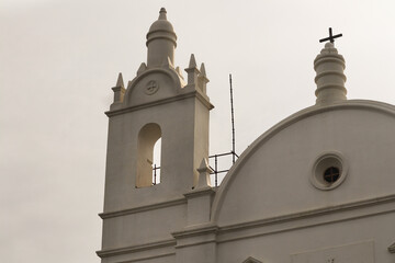 Diu museum, near Diu church. Vintage the architecture of the ancient Portuguese era in Diu Island. built by Portuguese, located in of Union Territory Daman and Diu, India. old architecture the Diu