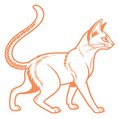 Obraz premium vector illustration of a cat, Vector art design, Cat art of illustrations, Vector art Design, Cat vector design