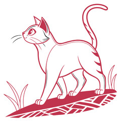 vector illustration of a cat, Vector art design, Cat art of illustrations, Vector art Design, Cat vector design