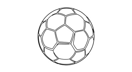 Illustration of a soccer ball, a spherical ball used in the sport of association football