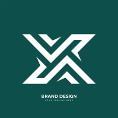 Letter X minimal modern unique monogram logo