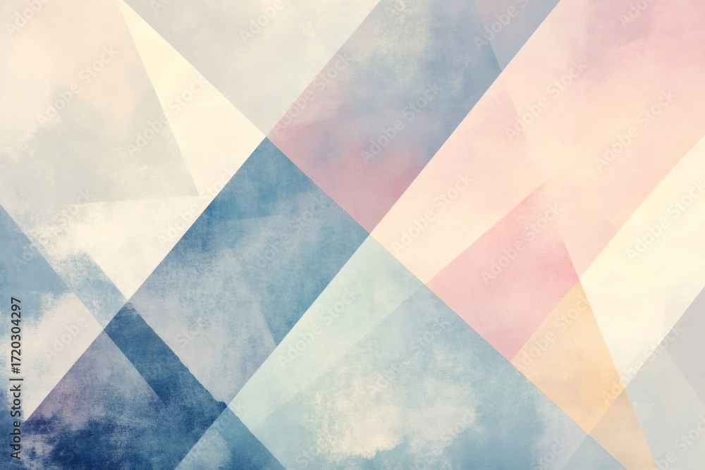 Aufkleber elegant minimalist abstract design featuring soft pastel colors and geometric shapes creating a mode