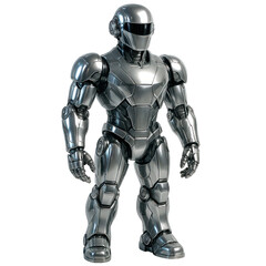 Fototapeta premium Futuristic metallic robot full body