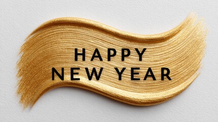 Celebrating new beginnings with a gold brush stroke design for the New Year