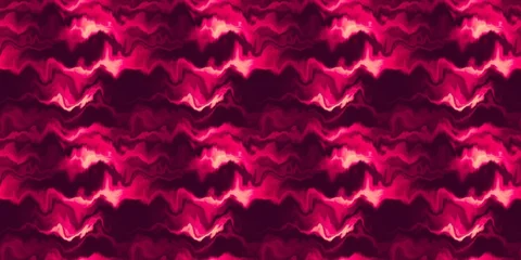 Poster Ombre Moody ombre blur tie dye effect seamless border pattern. Wavy liquid paint flow banner edging background in bold hippy style. Striped wash tape textur for continuous design.  © Limolida Studio