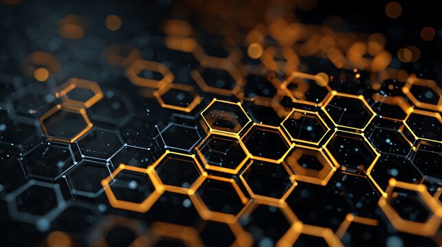 abstract background with hexagons