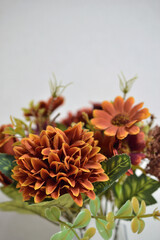 A beautiful bouquet photographed indoors