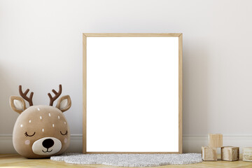kids room mockup in boho style