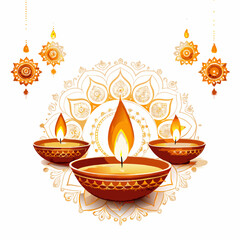 Vibrant Diwali Celebration A Colorful Array of Lights and Festive Decorations	
