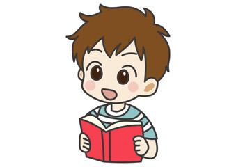 本話読む男の子