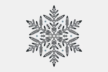 Snowflake Silhouette Vector — High-Quality Black Icon
