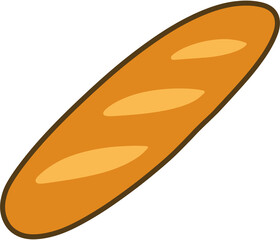 Vector illustration of a Baguette