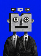 Business social communication, business, communicating, social marketing, comments, concept, social media content, layered, business owner managing comments online about company