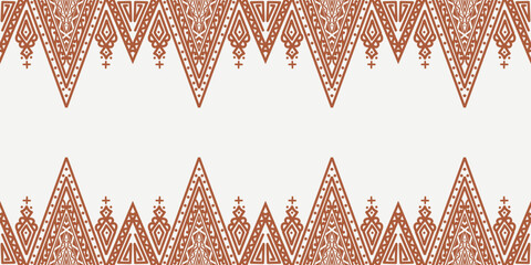 Seamless Ethnic Pattern Abstract Tribal Geometric Textile Ornament Design