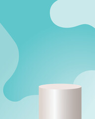 Product Display Podium on a Pastel-Colored Background