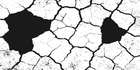 Grunge textured background of dry, cracked earth with a seamless pattern of desert soil
