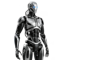 Cyborg metallic artificial intelligence robot
