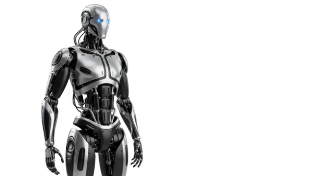 Cyborg metallic artificial intelligence robot