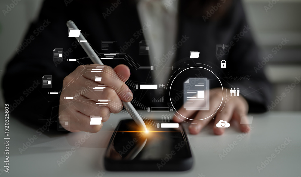 Poster digital document management system streamlines file access, document sharing, document tracking, and