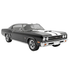 Fototapeta premium Classic Black Muscle Car
